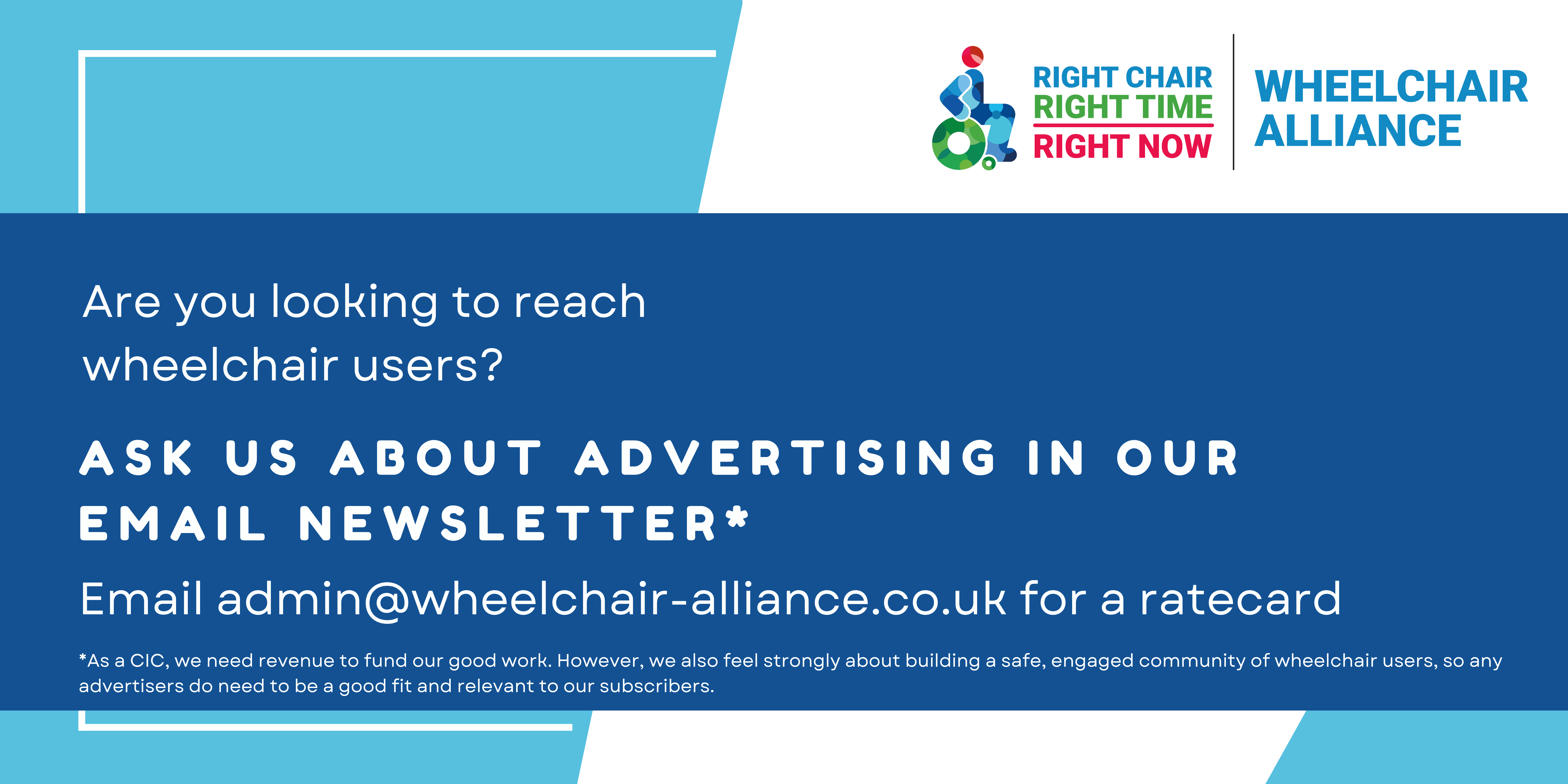 Wheelchair Alliance newsletter banner